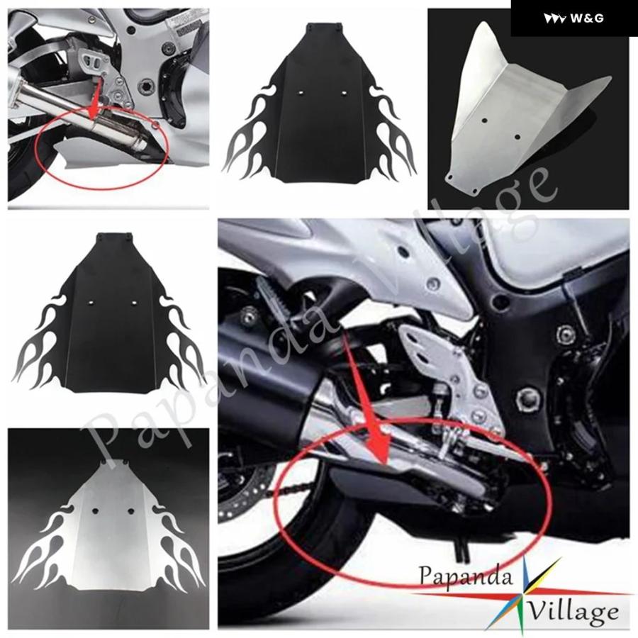 並行輸入品スズキ GSX X1300R ハヤブサ 1999-2007 アルミシルバー オートバイ バイク 下腹部パン ウイングの画像
