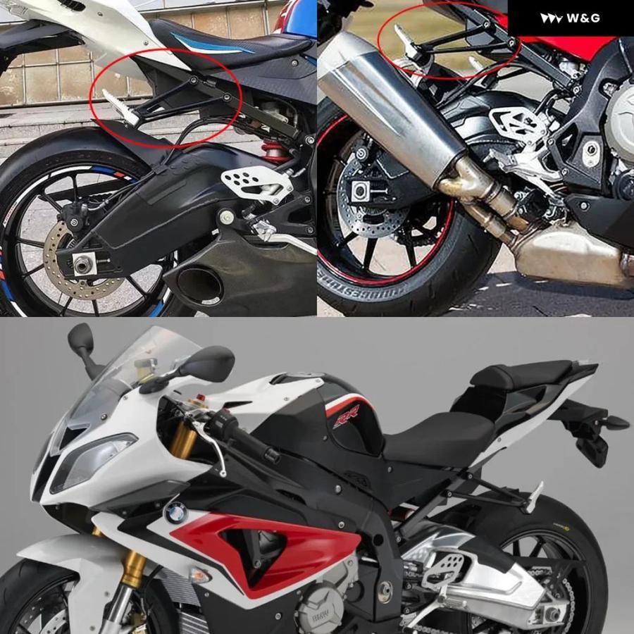 並行輸入品パッセンジャー フットペグ ブラケット BMW S1000RR 2009-2017 2016 オートバイ バイク パーツ ブラック シルバー リアペダルの画像