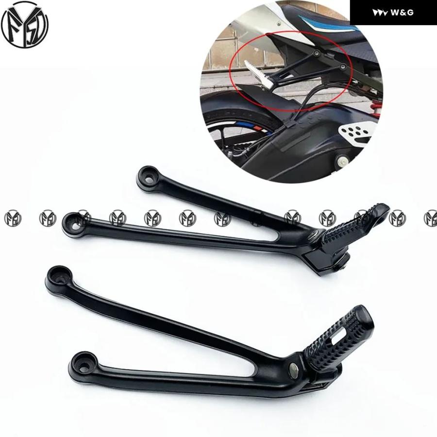 並行輸入品パッセンジャー フットペグ ブラケット BMW S1000RR 2009-2017 2016 オートバイ バイク パーツ ブラック シルバー リアペダルの画像