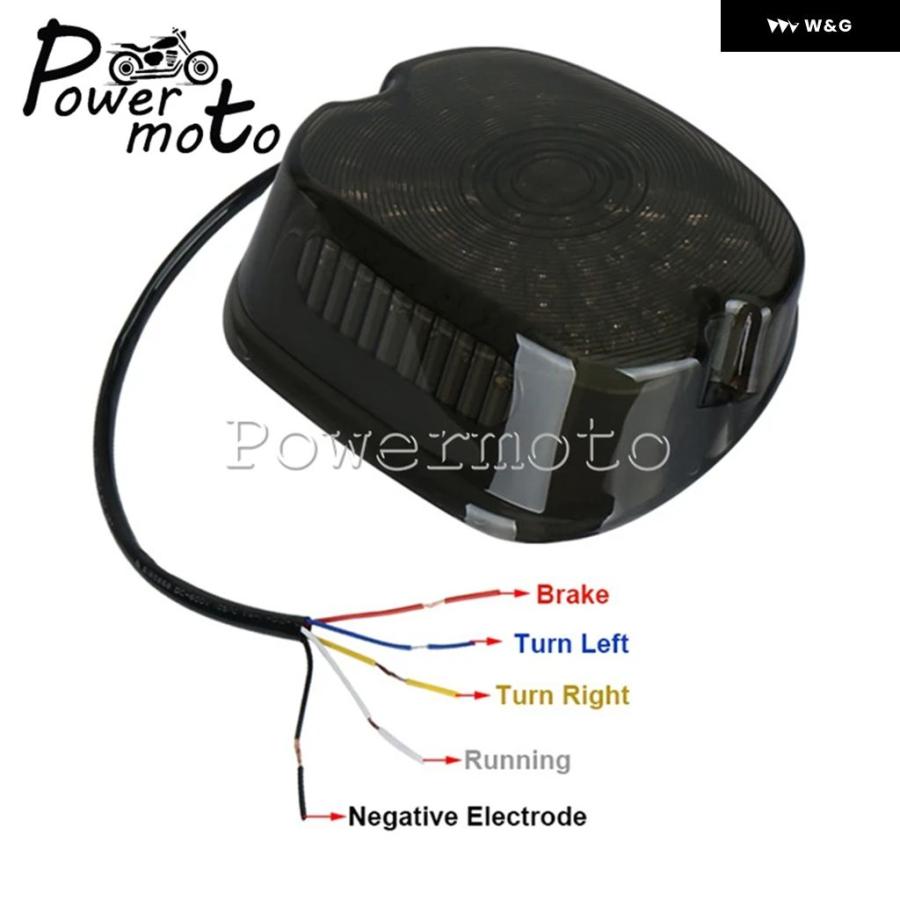 並行輸入品オートバイ バイク LED リア テールライト ブレーキ スモークレンズ ウィンカーランプ ハーレー ツーリング ダイナ ソフテイル CVO ロードキの画像