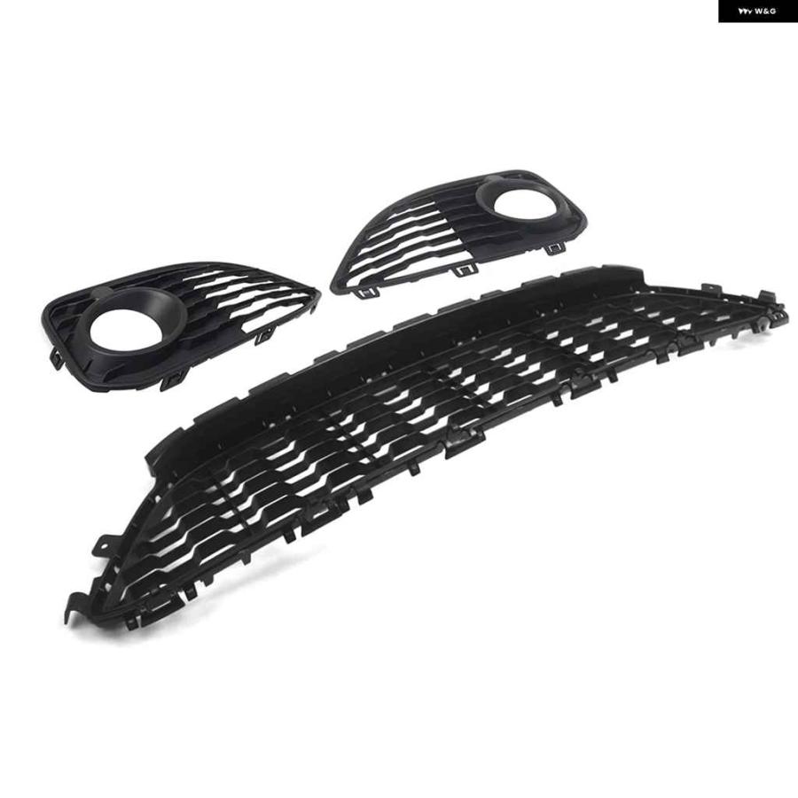 並行輸入品3個 車用フロント バンパー アンダー グリル フォグランプ カバー グリル ABS ブラック BMW 1シリーズ F20 F21 2015-2019_3