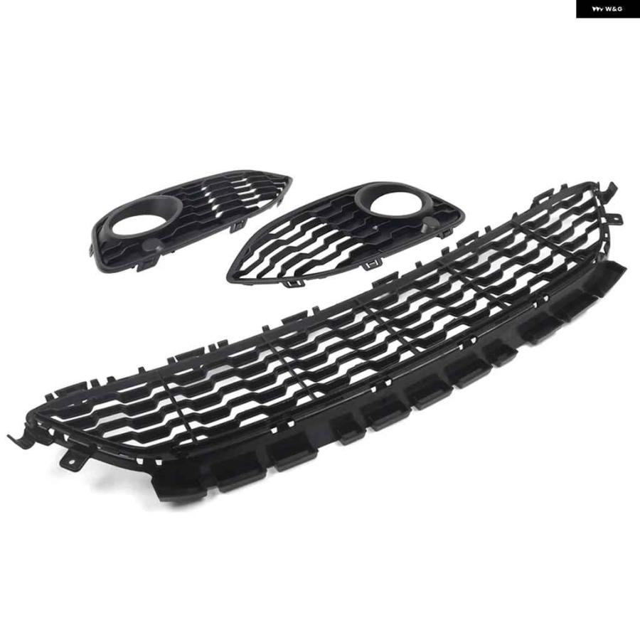 並行輸入品3個 車用フロント バンパー アンダー グリル フォグランプ カバー グリル ABS ブラック BMW 1シリーズ F20 F21 2015-2019_4