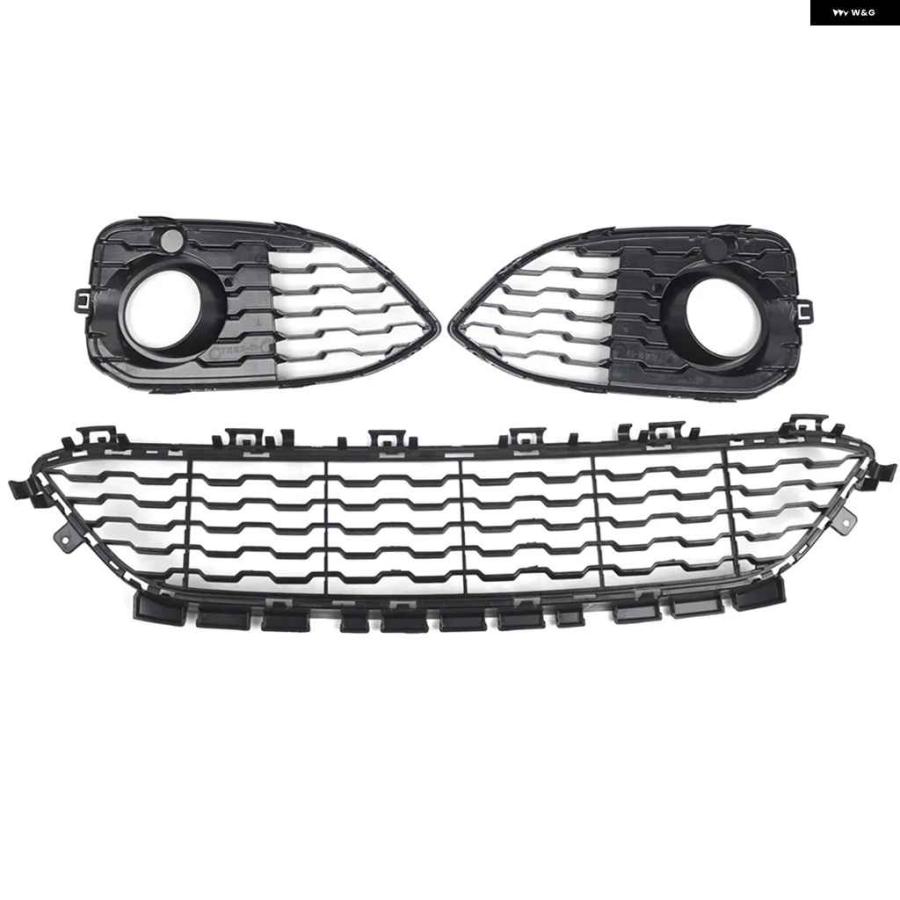 並行輸入品3個 車用フロント バンパー アンダー グリル フォグランプ カバー グリル ABS ブラック BMW 1シリーズ F20 F21 2015-2019_5