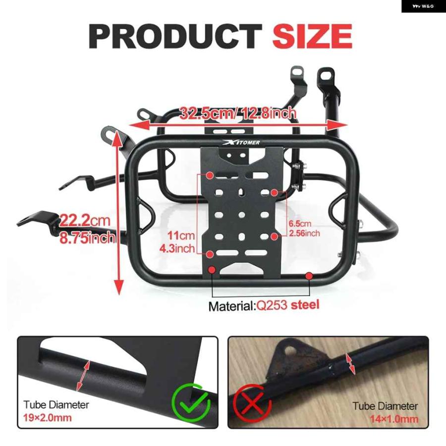 並行輸入品ドゥカティ ムルティストラーダ V4 / V4S / V4 RS / V4 パイクスピー / V4 ラリー オートバイ バイク サドルバッグ サポート バー ブラケット_2