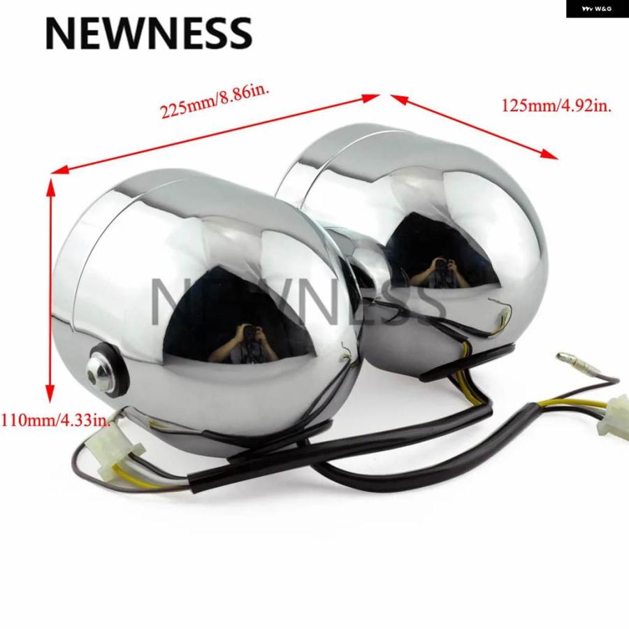並行輸入品12V デュアル フロントランプ ツイン ヘッドライト ブラケット H4 ストリートファイター ネイキッド バイク デュアルスポーツ ファットボーイ_5