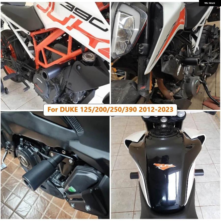 並行輸入品DUKE 390 250 200 125 DUKE バイク フレーム スライダー クラッシュ プロテクター エンジン クラッシュ プロテクション フェアリング ガードの画像