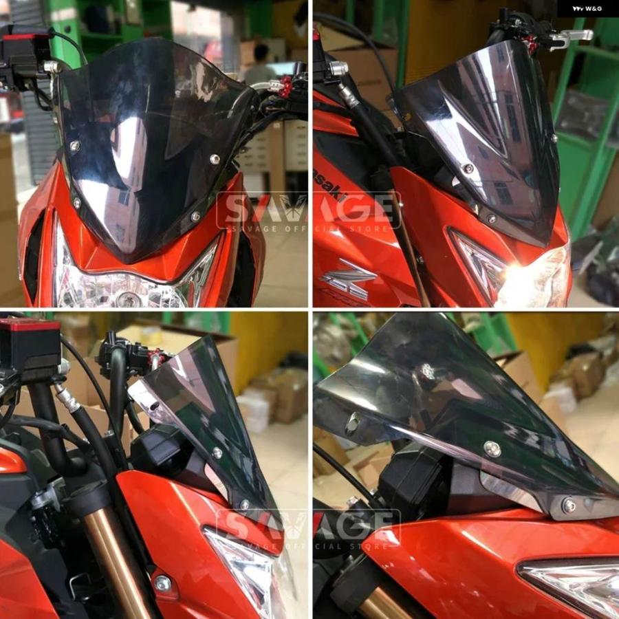 並行輸入品ウィンドシールド ウィンドスクリーン カワサキ Z 125 Z125 PRO 2016-2021 バイク アクセサリー ウィンドスクリーン エアデフレクターペア_2