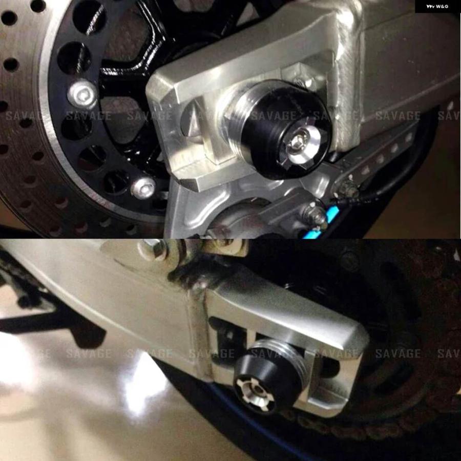 ブランド登録なし - 並行輸入品向こう正面後押し アクスル 民族音楽 衝突 スライダー ヤマハ FZ6N FZ6S FZ6 N/S 2004-2009 FAZER 自動二輪車 付属品 銀輪 律動的な調子