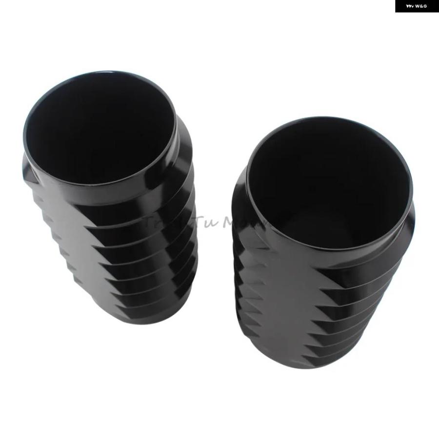 並行輸入品レトロ スタイル フォーク スライダー カバー - CNC加工 ビレット EASY INSTALL フロント フォーク ハーレー ツーリング 1986-2013_2