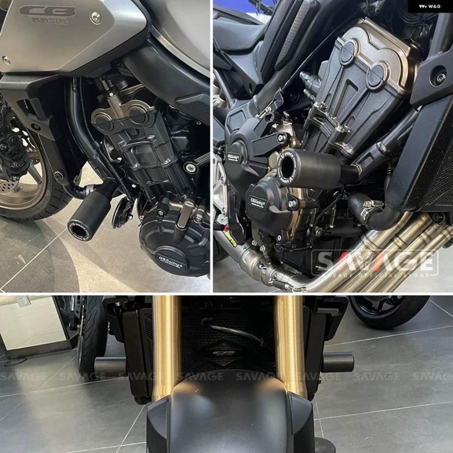 並行輸入品ホンダ CB650R フレーム スライダー クラッシュ プロテクター 650R 2019-2025 バイク フォーク アクスル スライダー エンジン クラッシュ パ_7