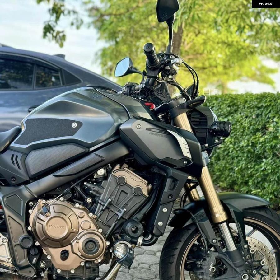 並行輸入品 オフセットライザー付き アダプター ホンダ CB650R 2019 2020 - オートバイ ハンドルバー ライザー クランプ ブレーキ ホースの画像