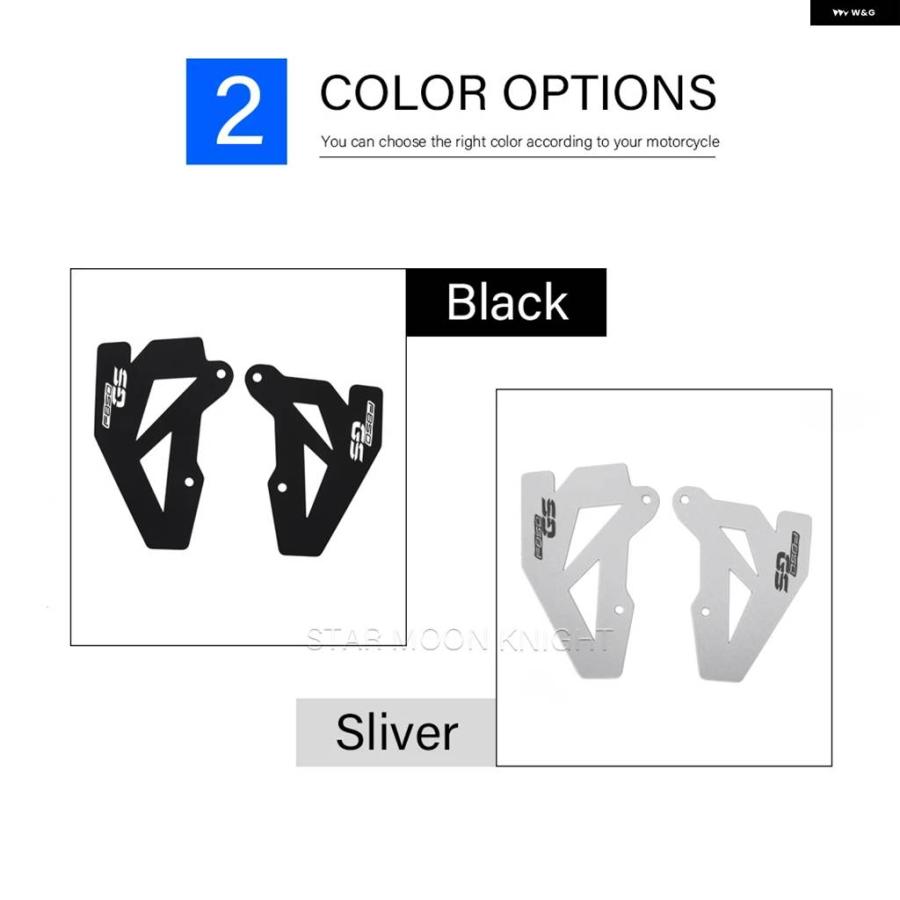 並行輸入品 バイク リアヒールガード BMW F750GS F850GS アドベンチャー F850GS F850GS ADV 2018 - アルミヒールガード フットペグの画像