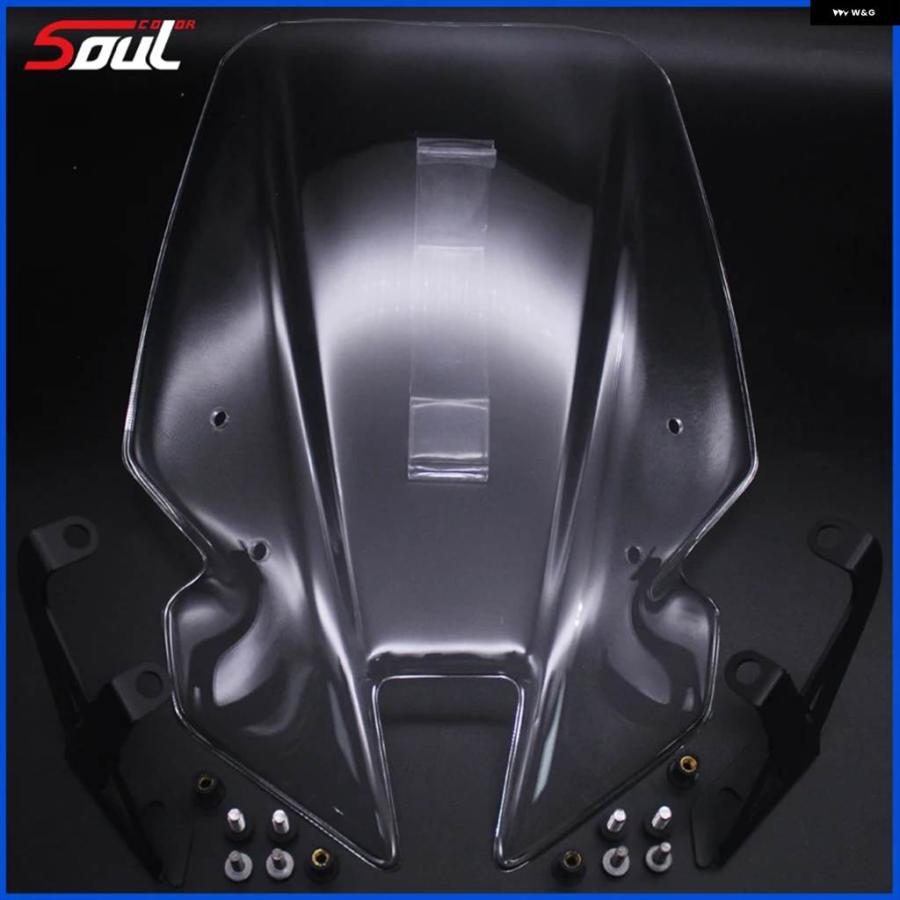 並行輸入品 バイク ブラック フロントガラス バイザー ヤマハ SP MT09 2017 - 20 ダブルバブル FZ9 MT-09 17 18 19 20の画像
