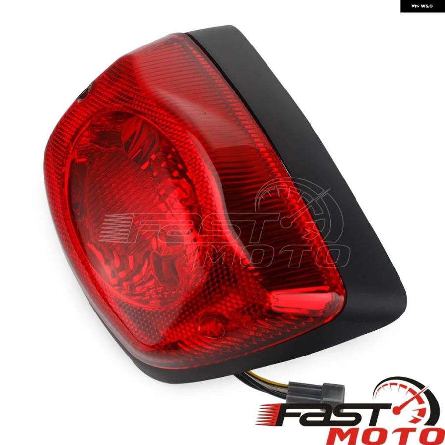 並行輸入品 バイク 赤 テールライト テールランプ リアブレーキ ハザード灯 フレーム 付き 50 125 150 S LX IE E3 3V 4T 4V ツーリングの画像