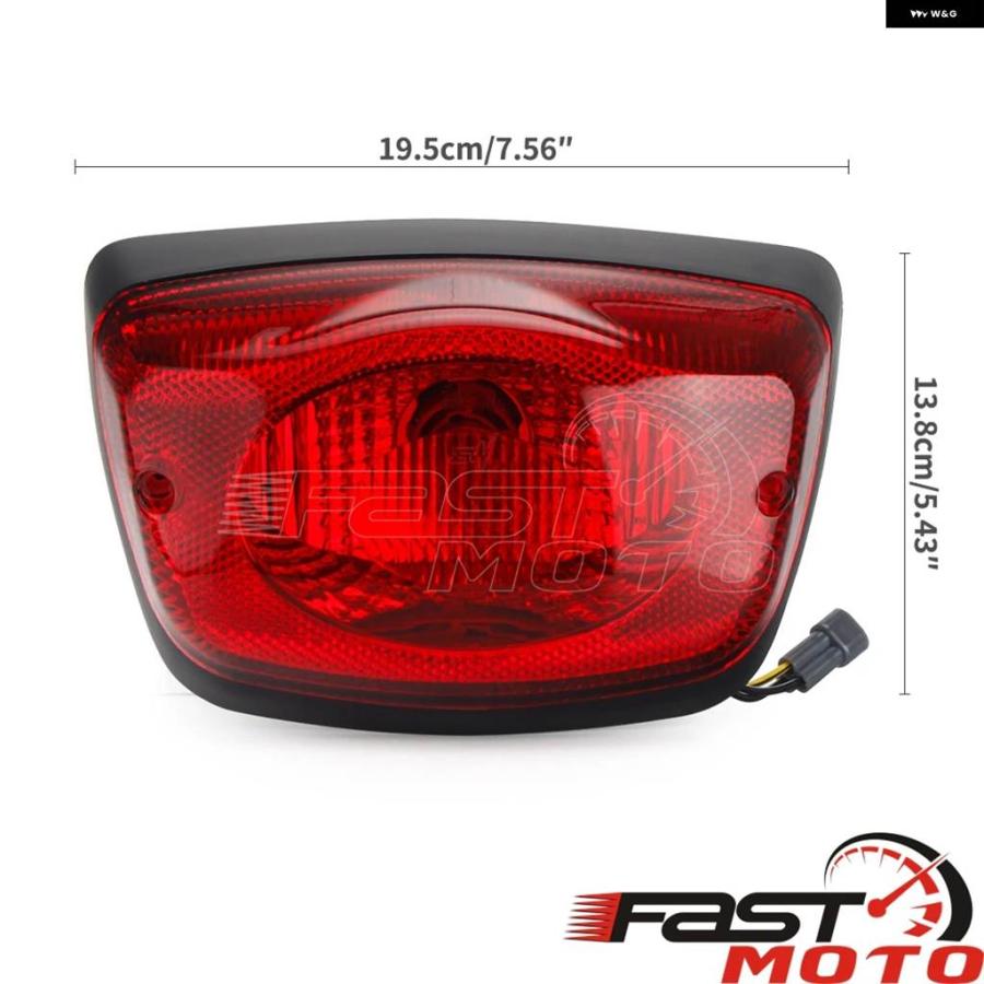 並行輸入品 バイク 赤 テールライト テールランプ リアブレーキ ハザード灯 フレーム 付き 50 125 150 S LX IE E3 3V 4T 4V ツーリングの画像