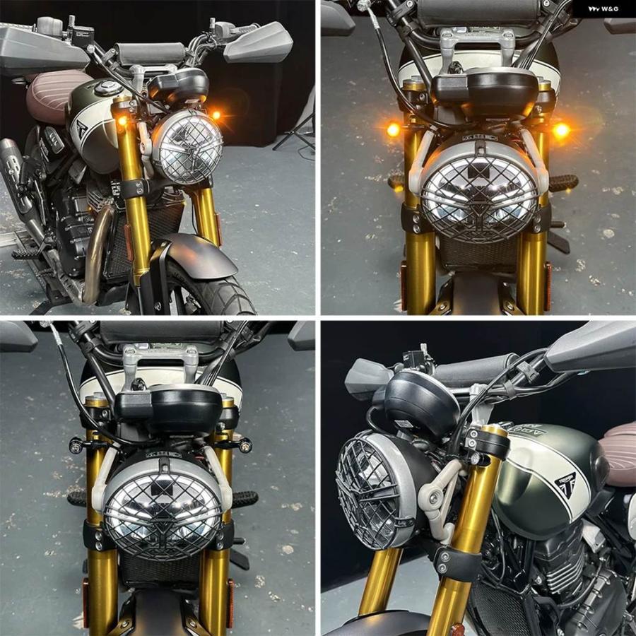 並行輸入品 オートバイ E32 EMARK フロント ウインカーランプ 固定 ブラケットスピード 400 スクランブラー 400X 2025 ウインカー インジケ_3