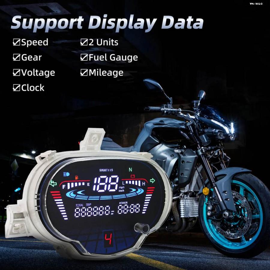 並行輸入品 デジタルメーター オートバイ スピード メーター 1FDH35101000 ヤマハ SIGHT 115/CRYPTON FI 114 SIRIUS FI VEGA RR/の画像