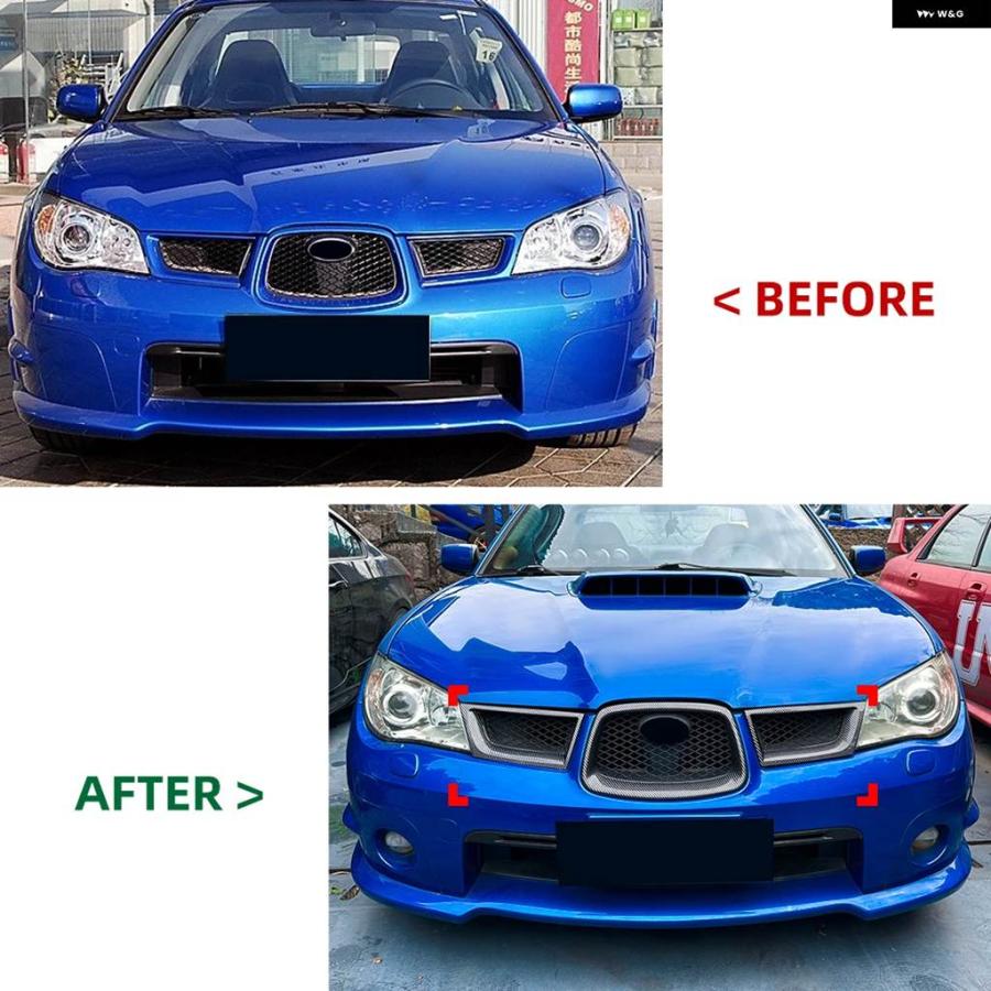 並行輸入品 フロントフード グリル レーシング バンパー グリル エクステリア スバル インプレッサ WRX STI 第9世代 2006-2007の画像