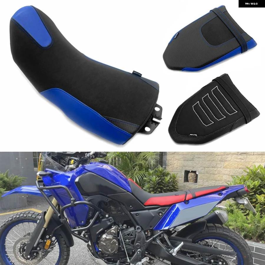 並行輸入品 2024 TENERE700 オートバイ フロントドライバー シート リアパッセンジャーピリオン クッション カバー ヤマハ 2019-の画像
