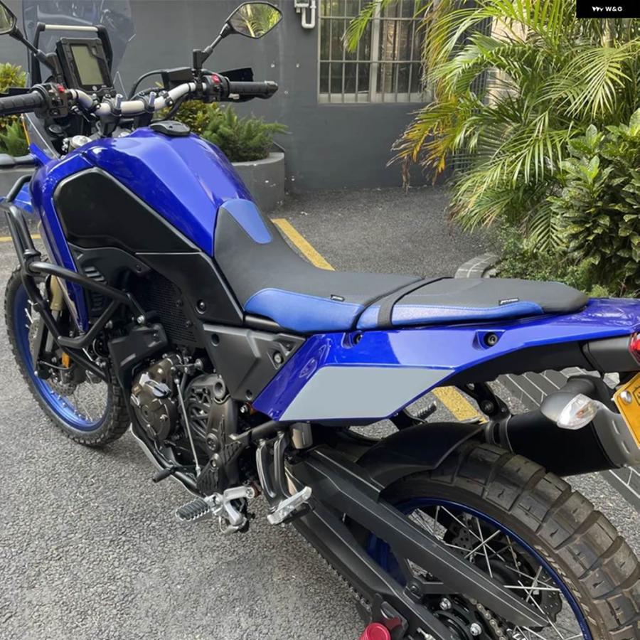 並行輸入品 2024 TENERE700 オートバイ フロントドライバー シート リアパッセンジャーピリオン クッション カバー ヤマハ 2019-の画像