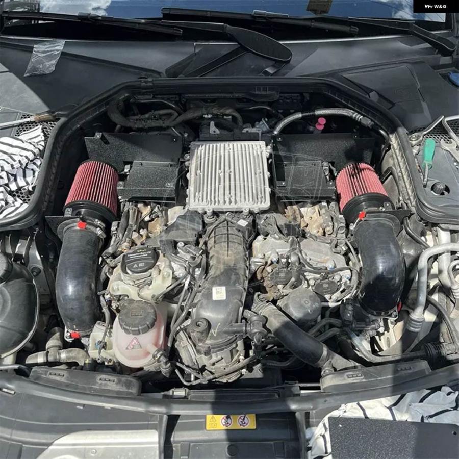 並行輸入品 2012年以降 メルセデス ベンツ C400 C450 C43 AMG GLC43用 コールドエアインテークキット パイプ_4