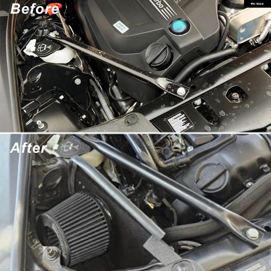 並行輸入品 BMW 535I F10 F11 3.0T N55 2009-2016用 カスタム コールドエアインテーク パイプ キット エンジン ヒートシールド_3