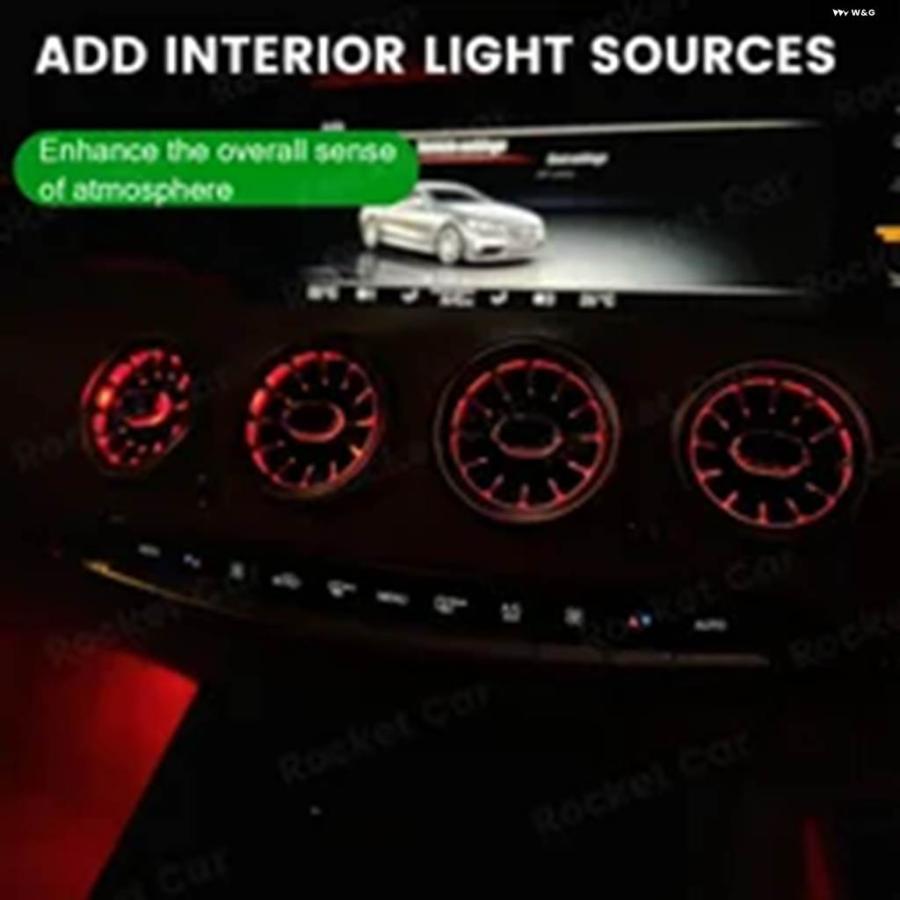 並行輸入品 2ドア タービン アウトレット 7/64カラー LED エアベント メルセデス ベンツ S-クーペ W217 C217 ノズル ダッシュボ_4