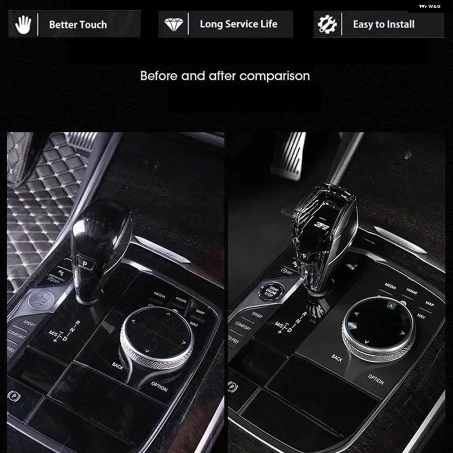 並行輸入品 クリスタル ギア シフト ノブ レバー スティック ハンドル 3個セット BMW 3 5シリーズ G20 G21 G28 G22 G23 G26 G15_12