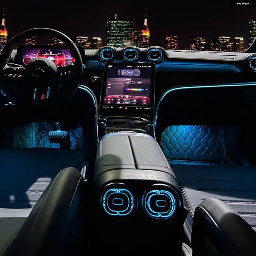 並行輸入品 メルセデス ベンツ C クラス W206 X254 64色 装飾 ダッシュボード LED ムードランプ 2022-2023年式用 アクティブの画像