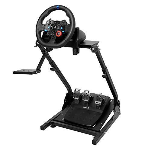 【大特価!!】 Racing ホイールスタンド MINNEER Wheel G2 Logitech ホイール・ペダル位置調整可能 折りたたみ設計 炭素鋼フレーム Stand PC用ゲームコントローラー