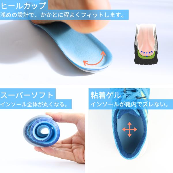 インソール 衝撃吸収 ゲル レディース メンズ かかと 安全靴 立ち仕事