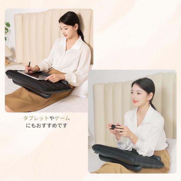 膝上テーブル テーブルクッション ノートパソコンスタンド ラップデスク エアー 折りたたみ 軽量 タブレット オフィス 読書 デスクワーク 車 撥水 AIR10 |  | 06