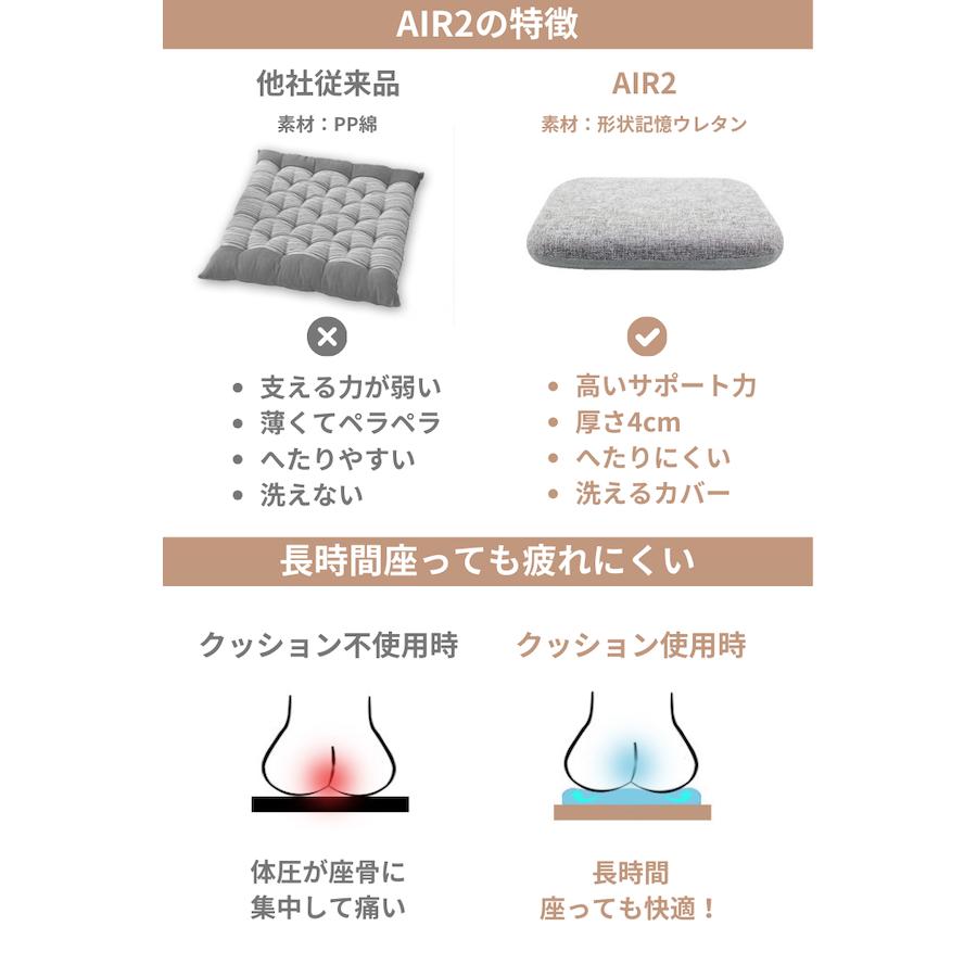 在庫処分価格] 低反発ウレタン クッション 椅子用 洗える 正方形 四角