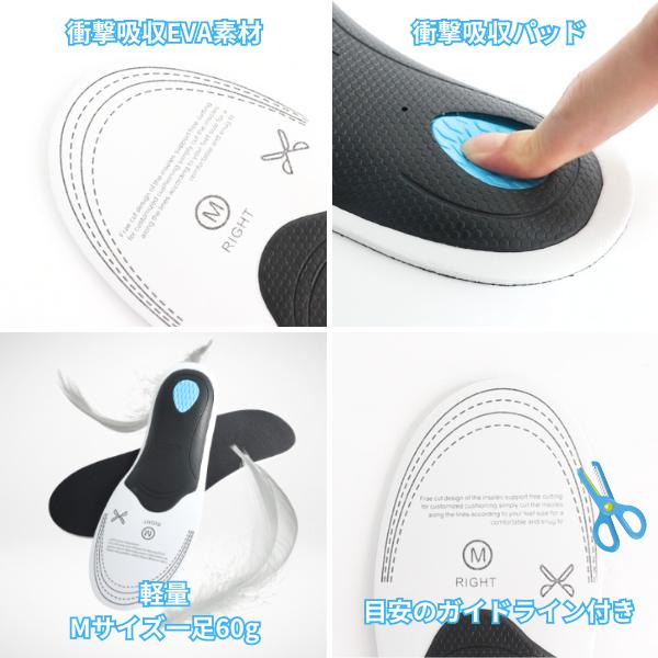 2点以上で20%OFFクーポン有_理学療法士監修】 インソール 衝撃吸収