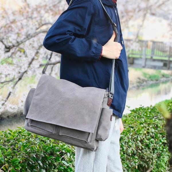 在庫処分価格】 ショルダーバッグ キャンバス 帆布 メンズ バッグ A4 
