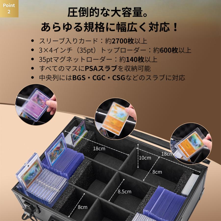 トレカ デッキケース 大容量 ポケモン アルミ合金 アタッシュケース