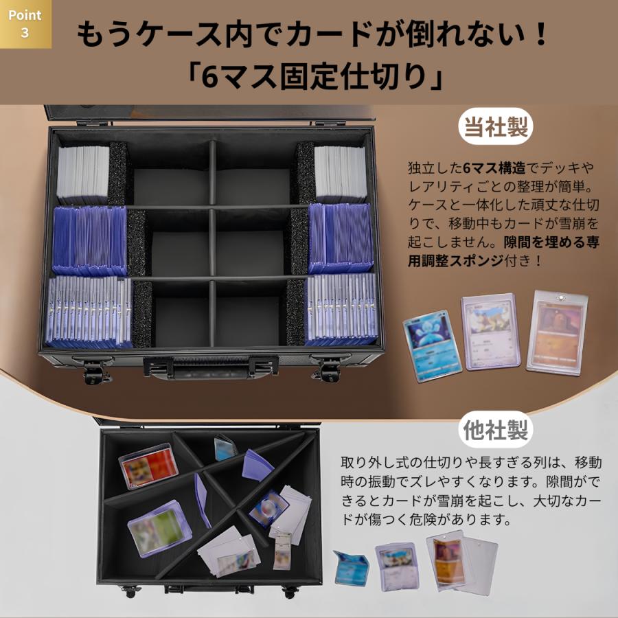 トレカ デッキケース 大容量 ポケモン アルミ合金 アタッシュケース