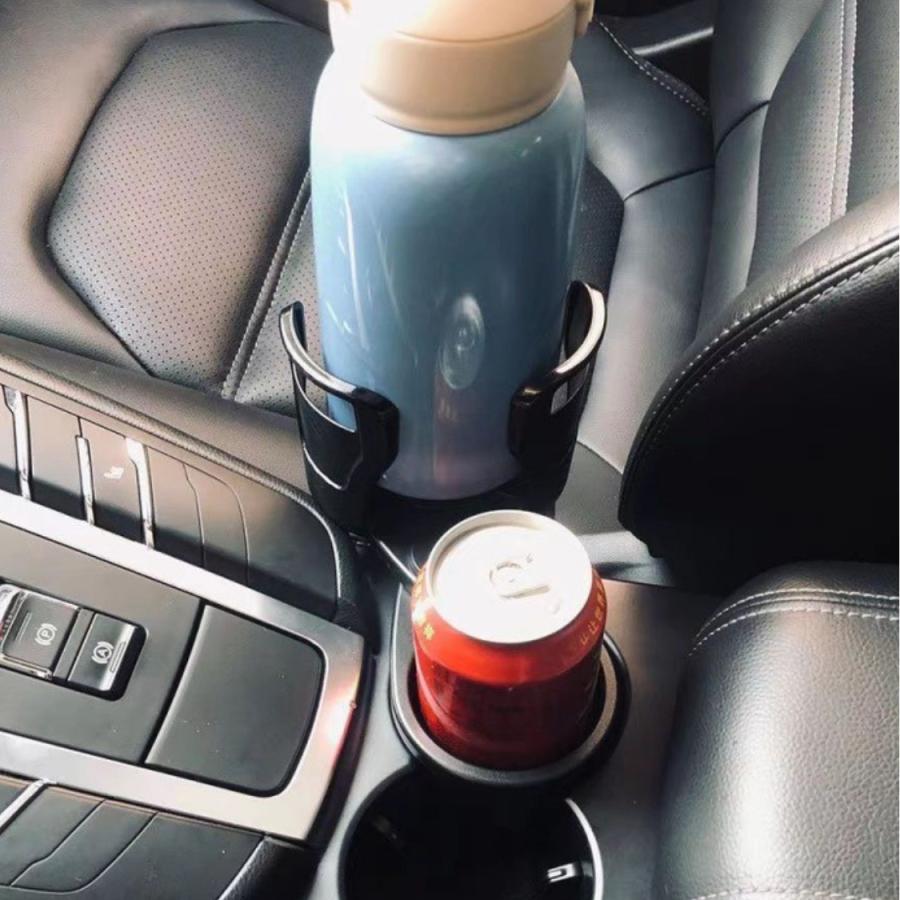ドリンクホルダー 車 2in1 カップホルダー タンブラー 水筒 シートの間 後部座席 おしゃれ カーボン 車載 スマホ タブレット スタンド DH1 |  | 06