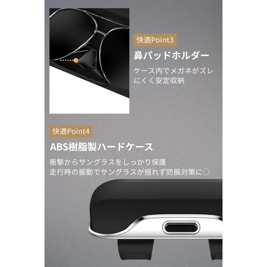 車用サングラスケース バイザー取付 ワンタッチ開閉 メガネ収納 眼鏡
