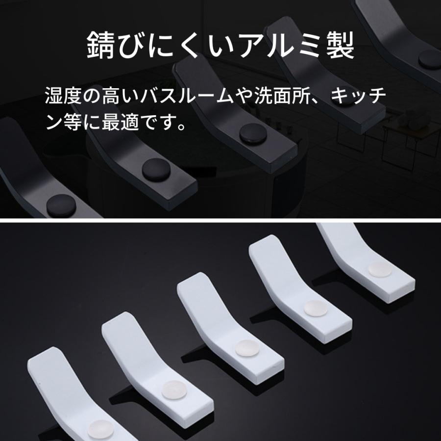 ウォールフック 3個入り アルミ 壁 フック おしゃれ 強力木ネジ固定