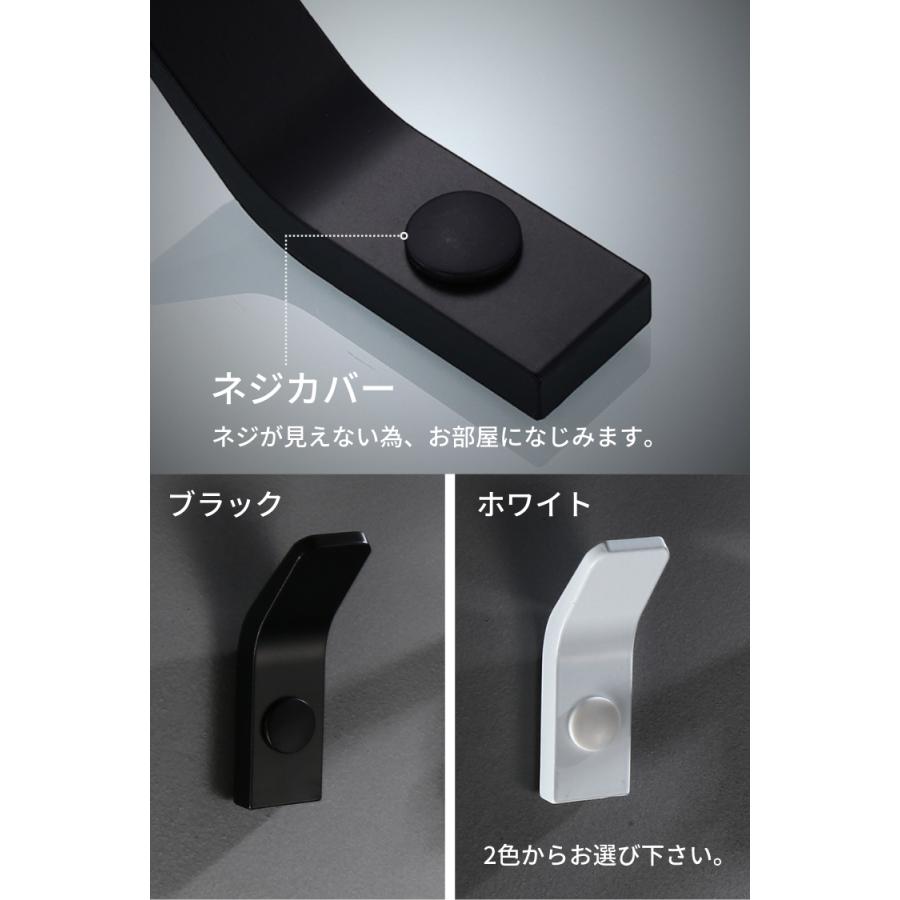 ウォールフック 3個入り アルミ 壁 フック おしゃれ 強力木ネジ固定