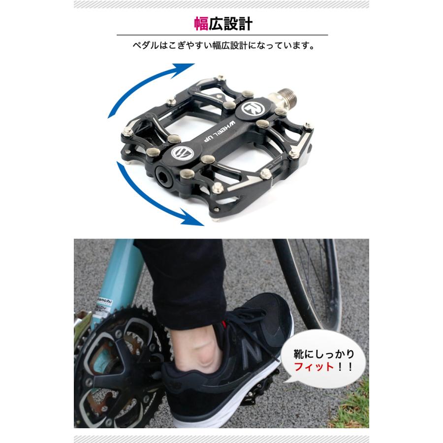 ペダル 自転車 薄型 フラット アルミ合金 9 16インチ ロードバイク トレンド ミニベロ Mtb 両面14本ピン ママチャリ Pe01 マウンテンバイク クロスバイク