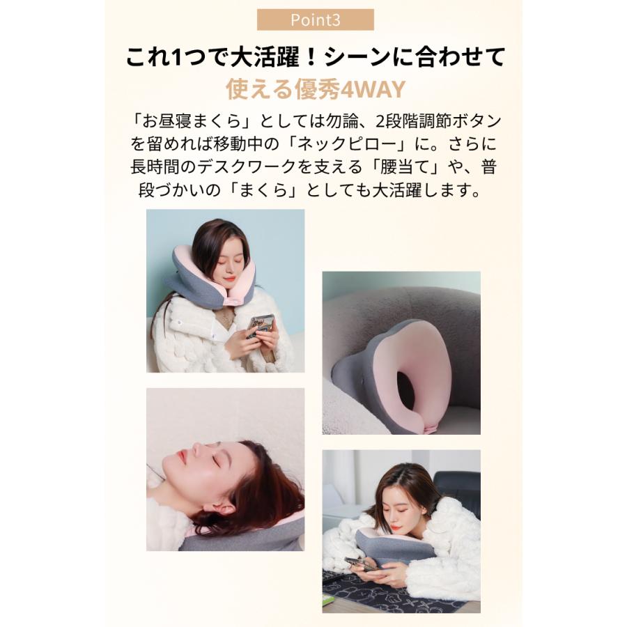 お昼寝枕 デスク うつぶせ ネックピロー 昼寝 まくら 腰当て 携帯枕