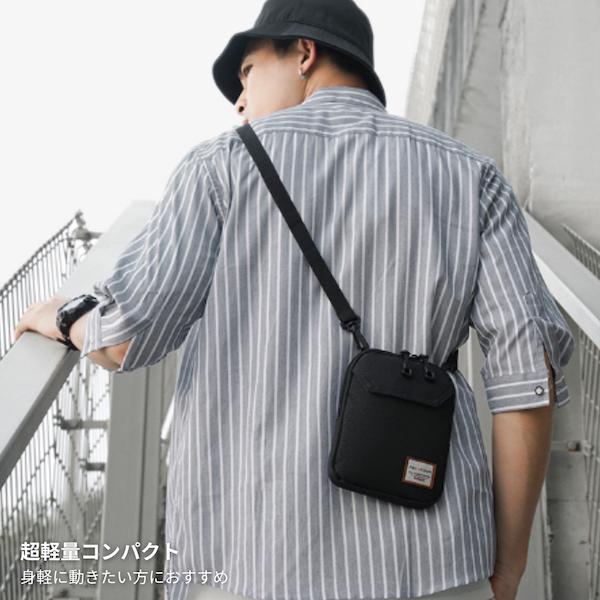 ショルダーバッグ メンズ 小さい 小さめ 軽い 縦型 縦長 斜めがけ