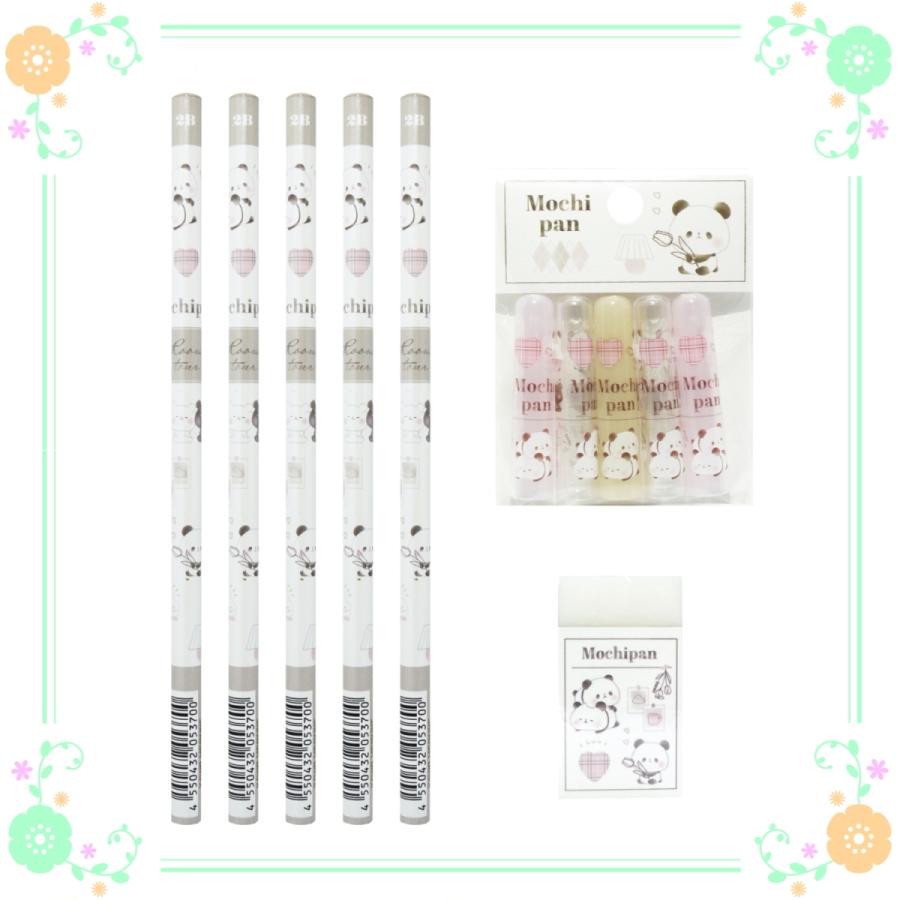 もちもちぱんだ ルーム 2b 丸軸 鉛筆 5本 消しゴム 鉛筆キャップ セット 送料無料 カタヤマ店 通販 Yahoo ショッピング