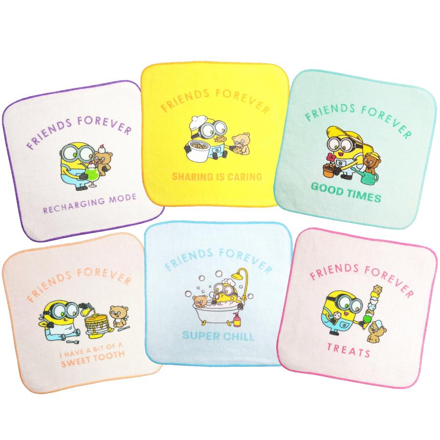 ミニオンズ ミニ タオル ハンカチ 6柄 各1枚セット ボブ ティム