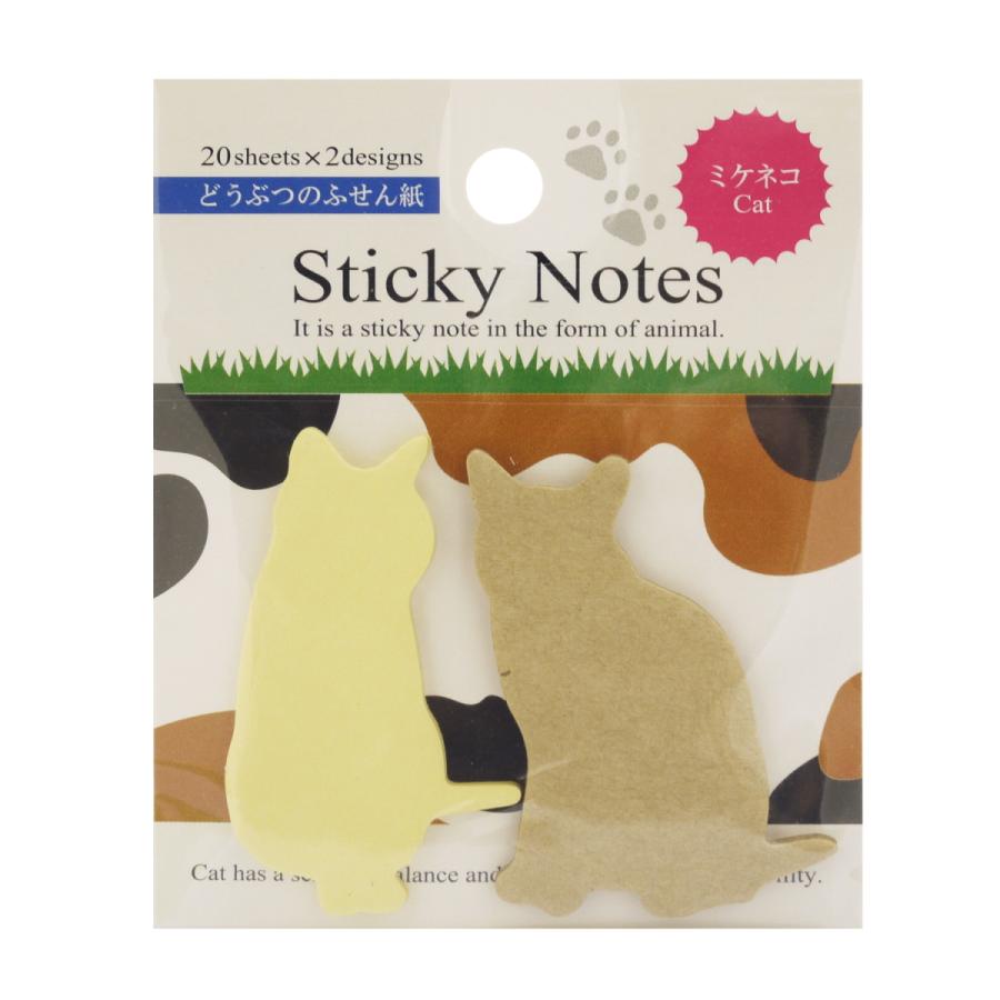 付箋 どうぶつのふせん紙 ミケネコ 三毛猫 Cat n カタヤマ店 通販 Yahoo ショッピング
