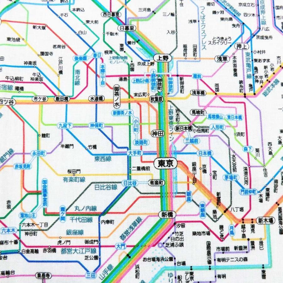 東京カートグラフィック 鉄道路線図ハンカチ 首都圏 日本語 RHSJ｜storekt｜03