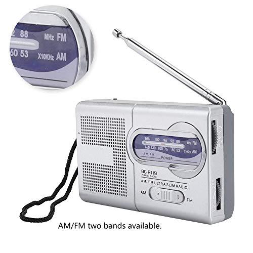 AM FMコンパクトトランジスタラジオプレーヤー、多機能ミニポケットAM/FM BC-R119ラジオスピーカーレシーバーテレスコピックアンテナミニポケ｜storekt｜02