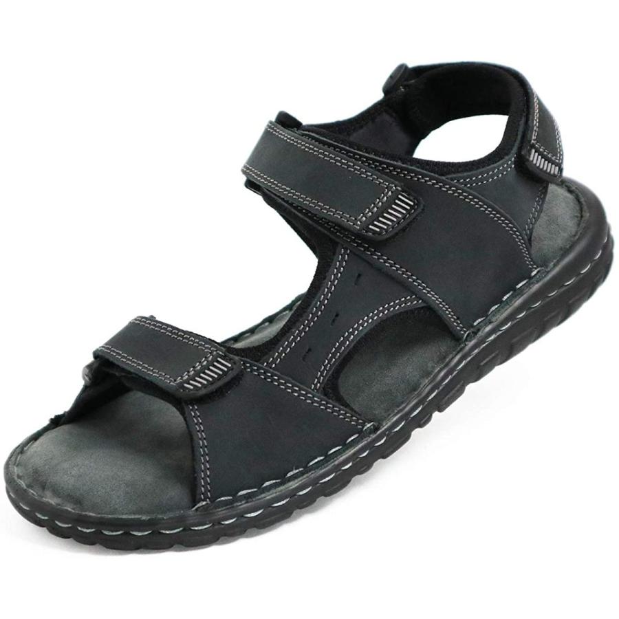 数量限定 ジョセカバレロ スポーツサンダル メンズ サンダル 革 レザー ブラック S 新規購入 Www Grupognb Com Br